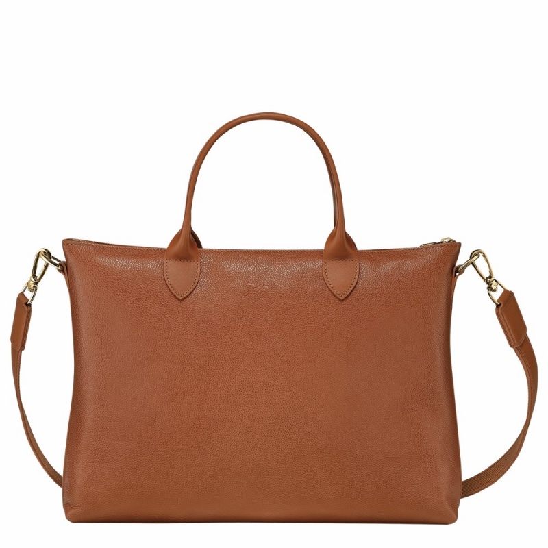 Brown Longchamp Le Foulonne S Women's Briefcase Bags